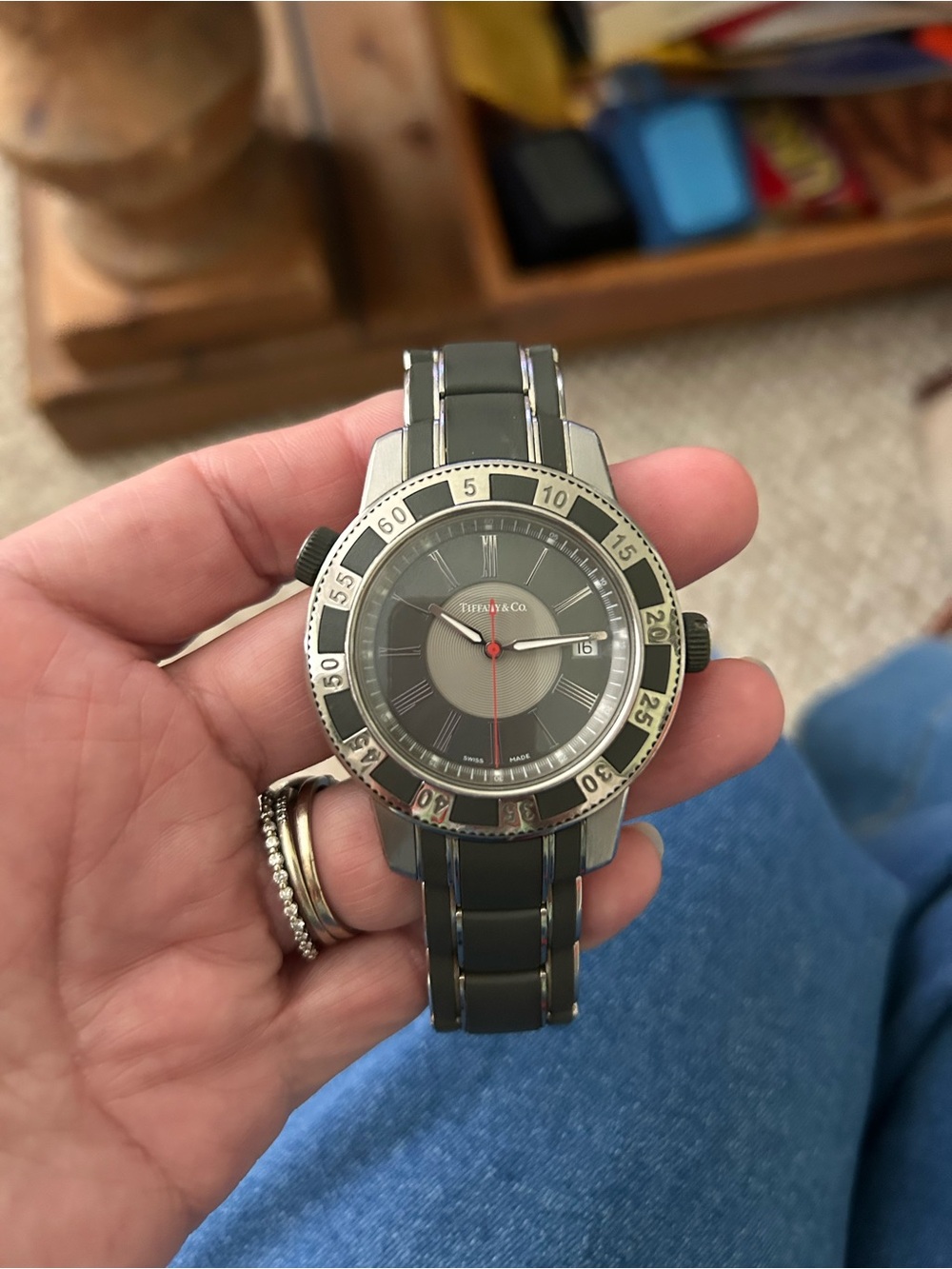 Tiffany & Co. Resonator T-57 Quartz watch Rubber and Stainless band